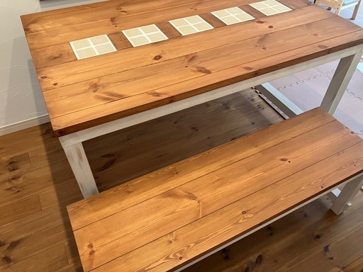 造作　ダイニングテーブル＆ベンチ
