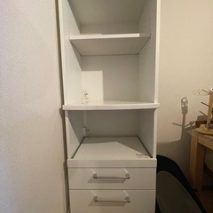 【受け渡し者決定
✨】ホワイト キッチンラック／家電ラック(コン...