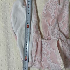 ⑩23㎝足袋　ピンク×白レースの画像