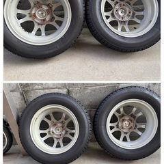 スタッドレスタイヤ　アルミホイールセット　165\70\r14の画像
