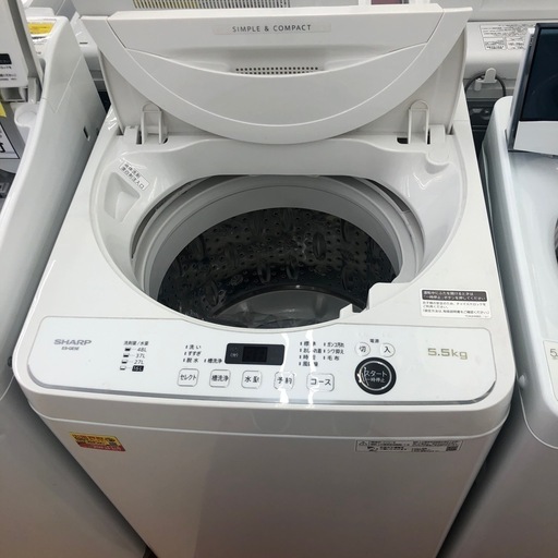 《尼崎市/リサイクルショップドリーム次屋店》★ジモティー割引10%★5.5kg洗濯機/シャープ/ES-GE5E-W/2021年製/中古品☆尼崎市若王寺☆