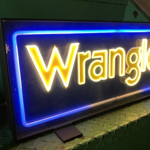 【非売品/入手困難】Wrangler  ラングラー　アメリカン　ネオン　ライト　インテリア　照明　趣味　デニム　店舗用品　什器　雑貨　