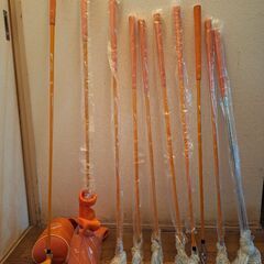 （値下げ）レディース ゴルフクラブセット オレンジ 10本(未使用に近い)の画像