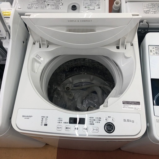 《尼崎市/リサイクルショップドリーム次屋店》★ジモティー割引10%★5.5kg洗濯機/シャープ/ES-GE5E-W/2021年製/中古品☆尼崎市若王寺☆