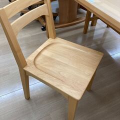 【リユースのサカイ野々市店】 ダイニングセット3人用 W(幅)150×D(奥行き)81×H(高さ)73cm ※クリーニング済みの画像