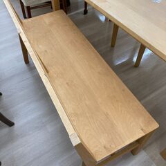 【リユースのサカイ野々市店】 ダイニングセット3人用 W(幅)150×D(奥行き)81×H(高さ)73cm ※クリーニング済みの画像