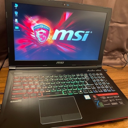 【美品】GE62 7RE Apache Pro(1013JP)/ i7 / GTX1050Ti / SSD1TB / 8GB / 動作良好