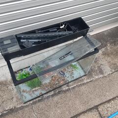 GEX 60センチ　水槽　ろ過ボンプ付　ろ過機付　砂利　つぼの画像