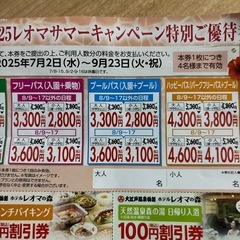 レオマワールド割引券の画像