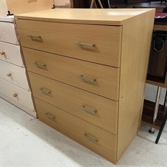 ニトリ 4段チェスト 木目調 中古 (リサイクルマート安長) 湖山の