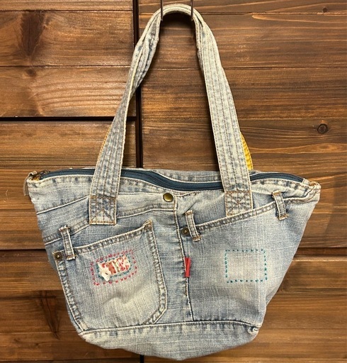 デニムバッグトートバッグお弁当バッグデニムリメイク