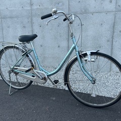 R5 ブリヂストン EB60U B9K　エブリッジ EBRIDE 26インチ 自転車　水色 学生さん ママチャリ お買い物 現状の画像