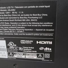 大型サイズ‼️TOSHIBA43型テレビ(海外仕様)とChromecastのセット　No07の画像