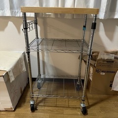 キッチンラック 食器棚 キャスター付きの画像