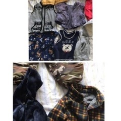 子供服18点まとめ売り 80-100秋冬アウター・UNIQLOダウン・パーカー・防寒着の画像