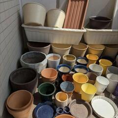 激安です、、植木鉢　と受け皿　まとめ売りの画像