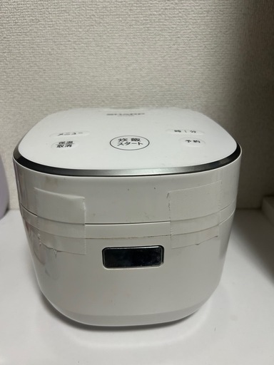 炊飯器SHARP シャープ白一人暮らしジャンク (さき) 大須観音の