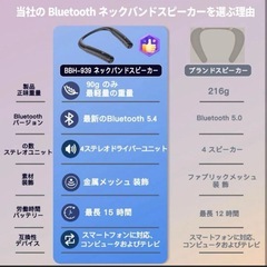 【新品未使用】ネックスピーカー 黒 ワイヤレスの画像