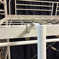 ニッセン高さが変えられる宮棚・コンセント付き太パイプロフトベッドの画像