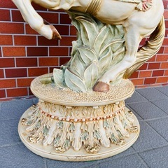 馬 置物 オブジェ アンティーク レトロ ウマ 花台の画像