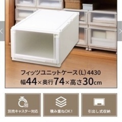 収納ケース（幅44×奥行74×高さ30cm） お譲りします。の画像
