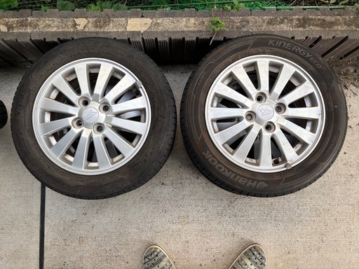 ファッション 155/65R14タイヤホイール4本セット 庭坂のタイヤ (らん) タイヤ・ホイール