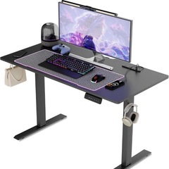 ゲーミングデスク 電動昇降式 メモリー機能 pcデスク コンセン...