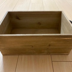 ウッドボックス レザー取手 おしゃれの画像