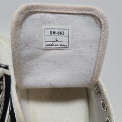 MK Klein 黒白スニーカー サイズ L 24.0の画像