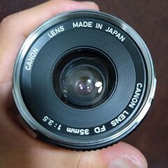 実用品　初期銀枠　CANON FD 35mm F3.5　分解清掃済の画像