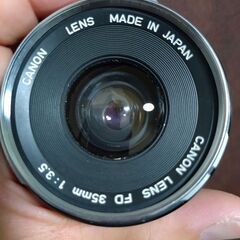 実用品　初期銀枠　CANON FD 35mm F3.5　分解清掃済