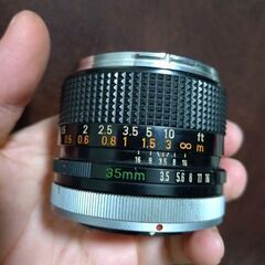 実用品　初期銀枠　CANON FD 35mm F3.5　分解清掃済の画像