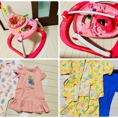 無料 80cm服 & Fisher Price コンパクト折り畳みジャンパルー の画像