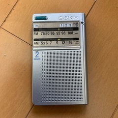 ラジオ　ポケットサイズ　災害用に便利　イヤホン内蔵タイプ
