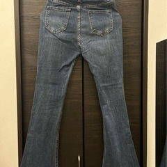 美シルエットハイウエストデニムパンツ ブーツカット   の画像