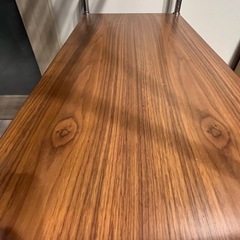 スチールラック　デスク天板付きの画像