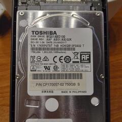 USB HDD 750GB 東芝