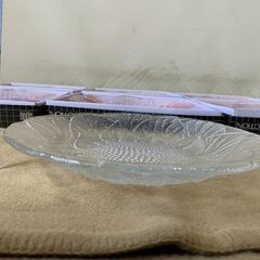 詳細不明　クリスタル皿 7点まとめ　HOYA　デァ・フォリューム　28cm　大皿　工芸ガラスの画像