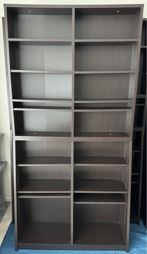 本棚3点セット ダークブラウン 高さ180 幅60+90 奥行28