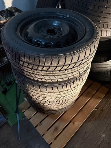 185/55R14 PCD100 タイヤ ホイールセット