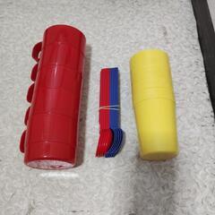 （キャンプ用品）食器セット5人分　32点＋ケースの画像