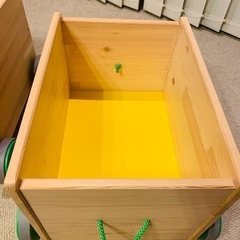 【再掲載】IKEA FLISAT おもちゃ収納箱 3台セットの画像