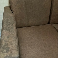 無料差し上げます　3人掛けソファ　オットマン付きの画像