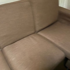 無料差し上げます　3人掛けソファ　オットマン付きの画像