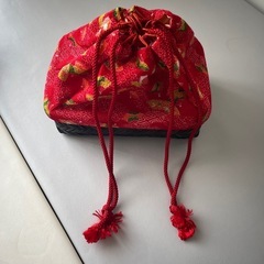 未使用⭐︎巾着かご 巾着バッグ 浴衣 お祭り 花火 お盆 サンダル 夏休み 着物 籠 カゴの画像