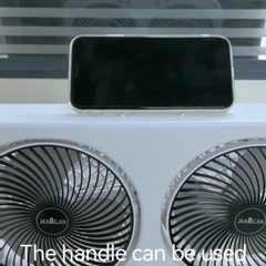 ポータブルデュアルヘッドファン新品未使用の画像