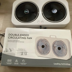 ポータブルデュアルヘッドファン新品未使用の画像