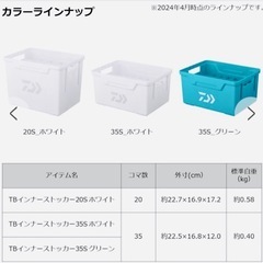値下げ　ダイワ ケース TBインナーストッカー35S グリーンの画像