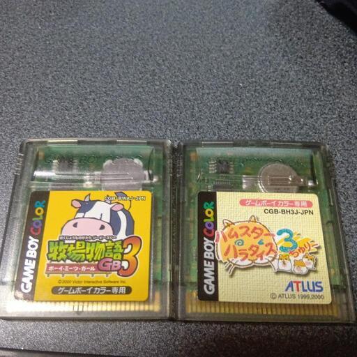 ゲームボーイカラー 二個 対戦ケーブル ソフト セット