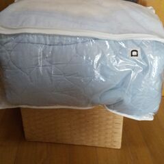 籠×かけ毛布×敷きパッド